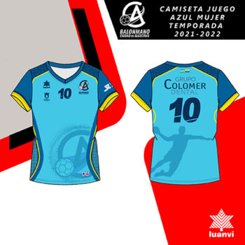 CAMISETA JUEGO AZUL MUJER BM. CIUDAD DE ALGECIRAS 2021-2022