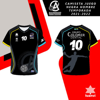 CAMISETA JUEGO NEGRA HOMBRE BM. CIUDAD DE ALGECIRAS 2021-2022