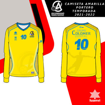 CAMISETA PORTERO AMARILLA BM. CIUDAD DE ALGECIRAS 2021-2022