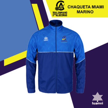 CHAQUETA CHÁNDAL MIAMI AZUL PARA TÉCNICOS Y ENTRENADORES. BM. CIUDAD DE ALGECIRAS 25-26