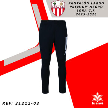 PANTALÓN LARGO PREMIUM NEGRO LORA C.F. 25-26