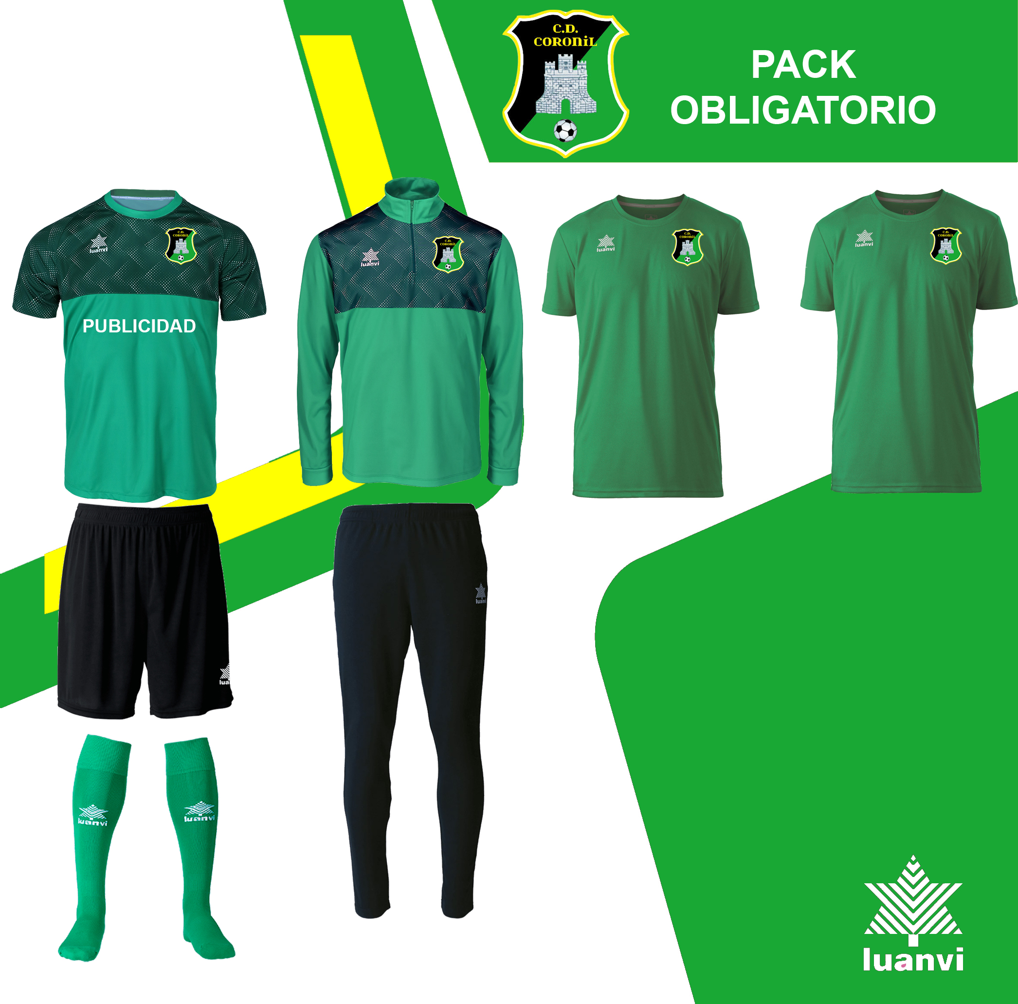 PACK OBLIGATORIO CON DOS CAMISETAS DE ENTRENO C.D. CORONIL 25-26