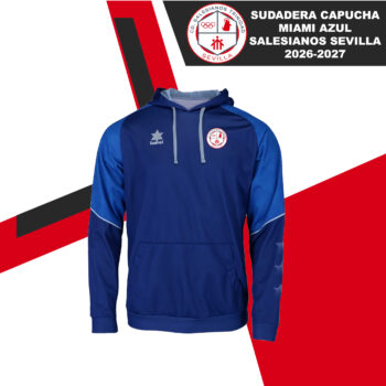 SUDADERA CON CAPUCHA MIAMI AZUL MARINO SALESIANOS SEVILLA 2026 2027