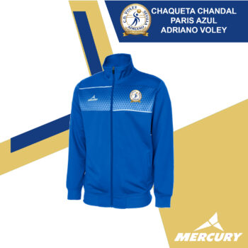 CHAQUETA CHANDAL PARIS AZUL ADRIANO VOLEY