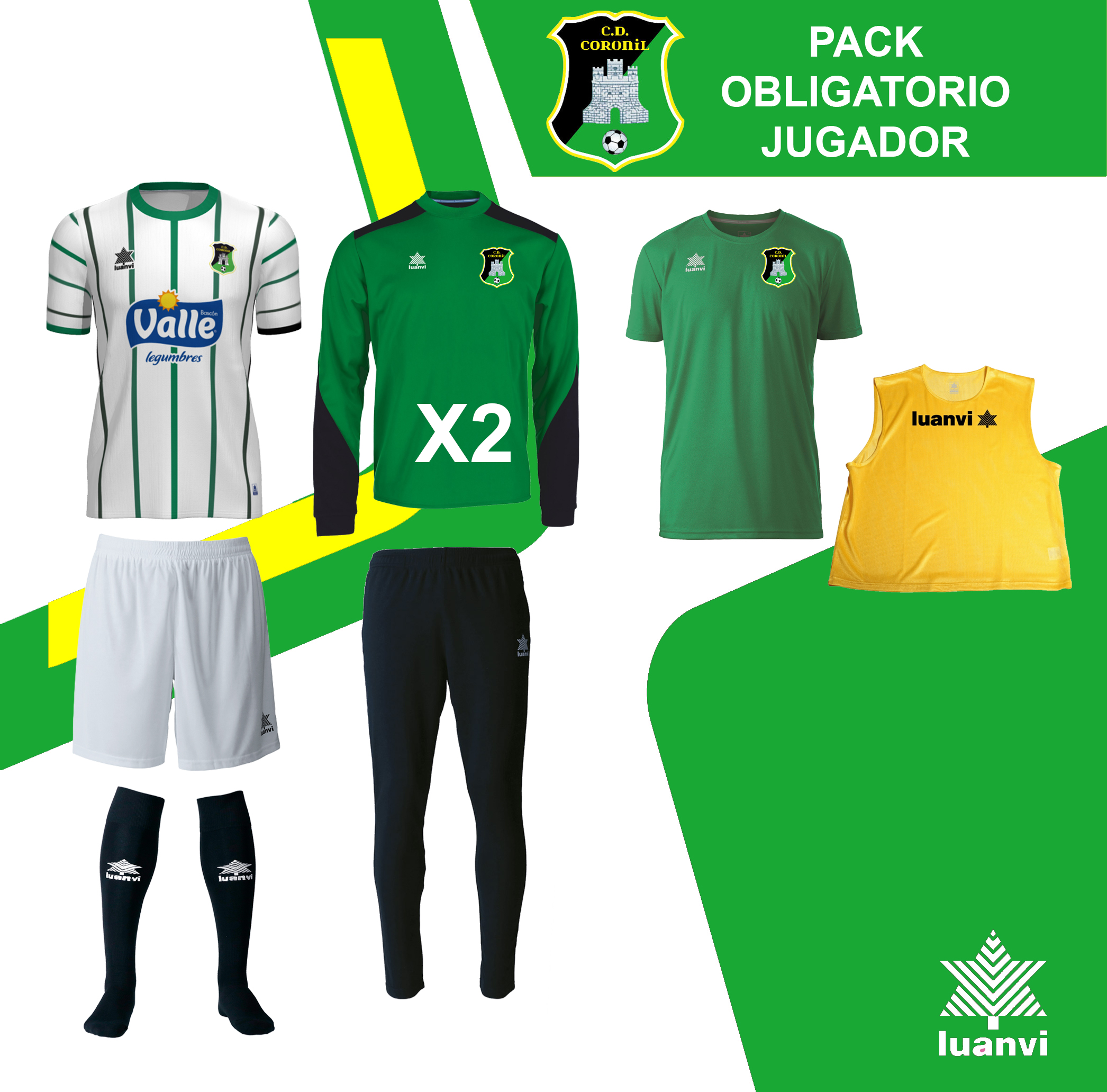 PACK OBLIGATORIO JUGADOR C.D. CORONIL 26-27 SIN MOCHILA
