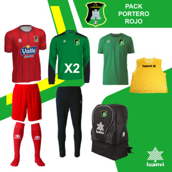 PACK PORTERO ROJO C.D. CORONIL 26-27 CON MOCHILA