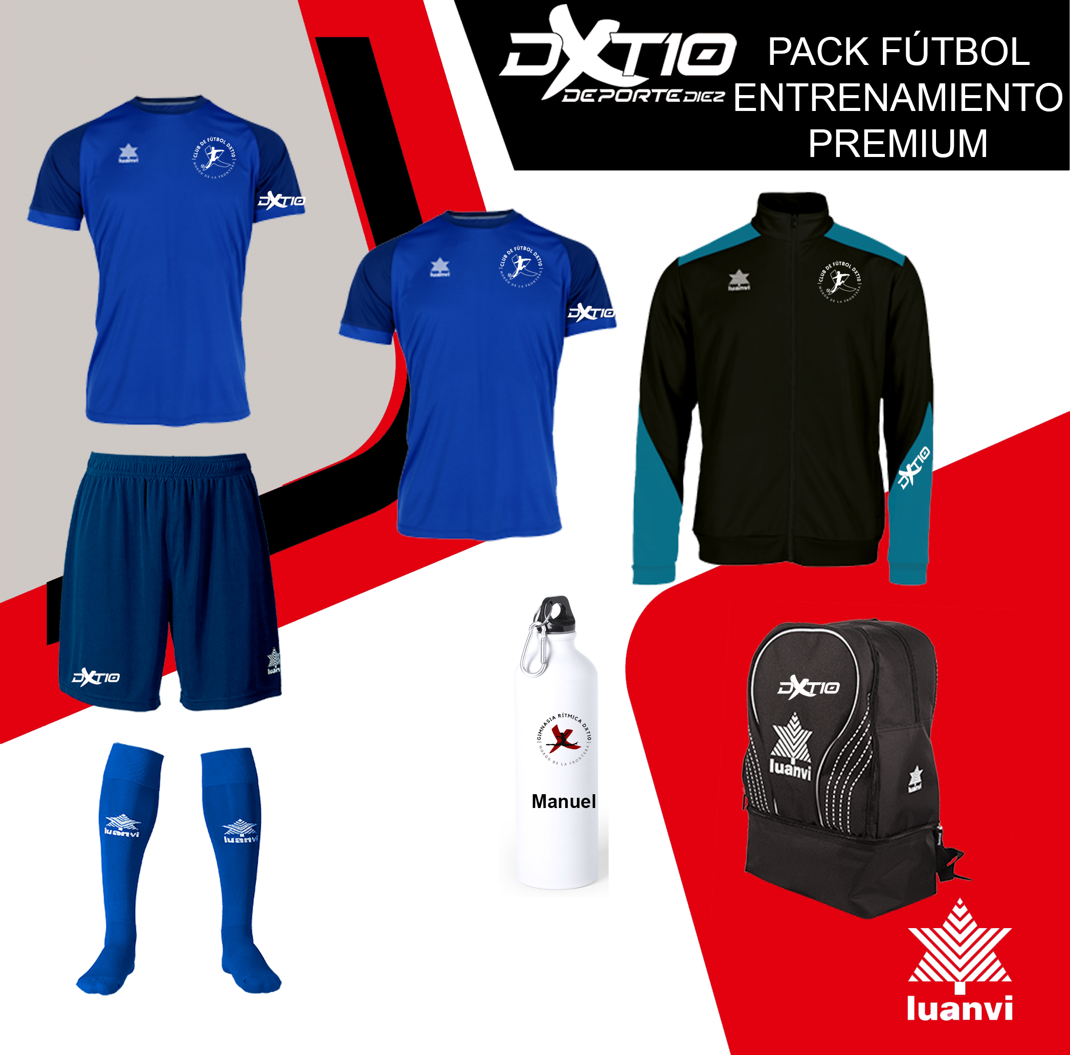 PACK FÚTBOL ENTRENAMIENTO PREMIUM DXT10