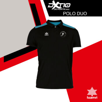 POLO DUO NEGRO TURQUESA DXT10